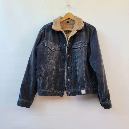 Abercrombie & Fitch, Vintage Abercrombie And Fitch Cotton Courduroy Coat Men¿s Sz Large L Navy EUC