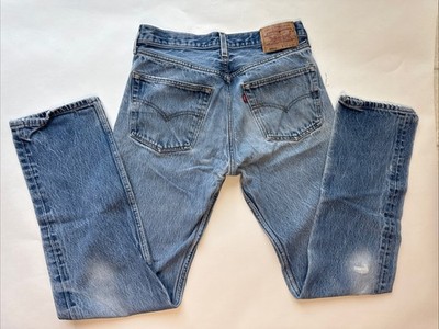 1990s Levi 501xx Jeans #555 Valencia Distressed Tag Size W32 L36 Actual W31 L33