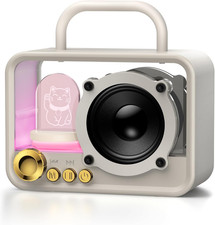 Portable Bluetooth Speaker with RGB Lights, Stereo Sound Punchy Bass, Mini Wirel