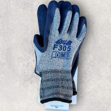 New BLUE LATEX RUBBER Palm Coated General Purpose PROTECTIVE WORK GLOVES Medium