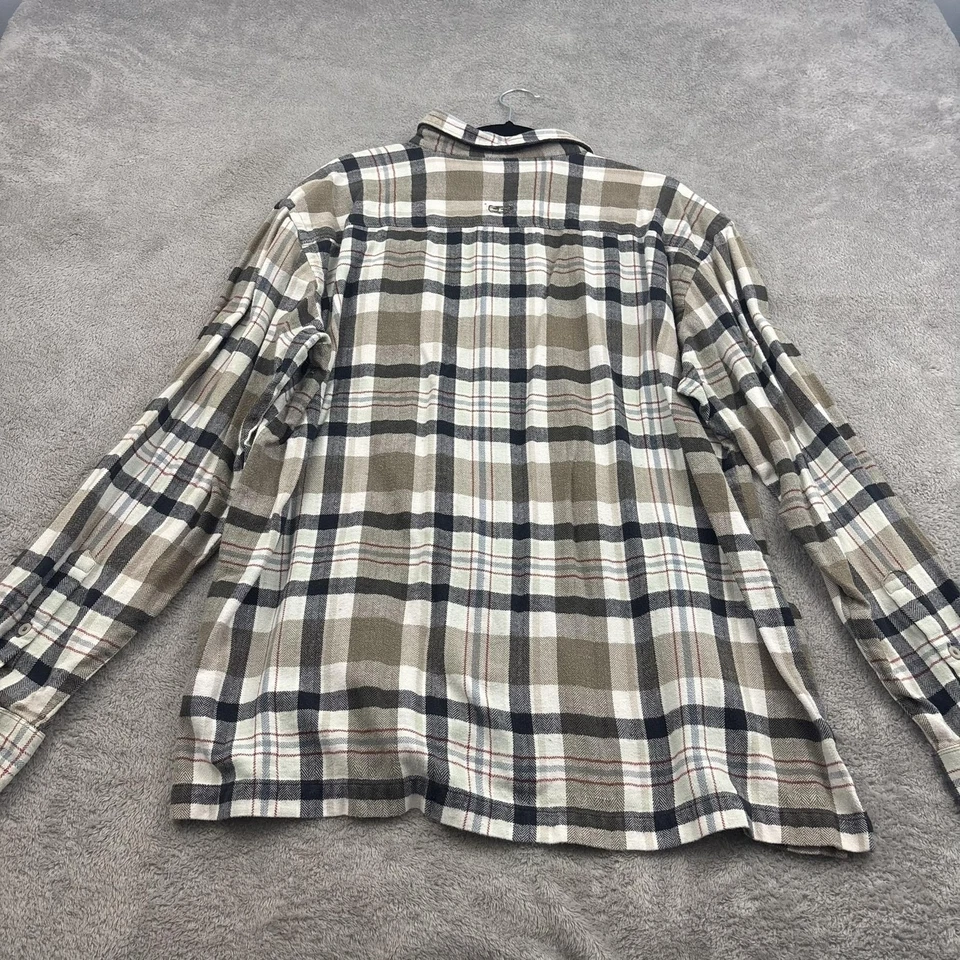 Honolua Shirt Mens 2XL Brown Cream Black Plaid Flannel Western Outdoor Gorpcore - Image 2 of 4