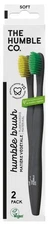 The Humble Co. 2 Soft Vegetable Toothbrushes Yellow - Green