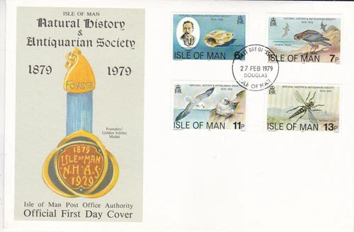 Isle of Man 1979 Natural History & Antiquarian FDC Douglas cancel encl. VGC