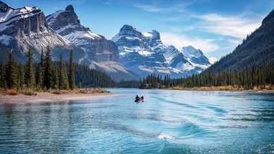 Anime nature landscape jasper national park canada Play Gaming Mat Desk Game