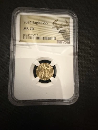 2024 Eagle G$5 1/10th Gold Coin NGC MS70 Eagles Label