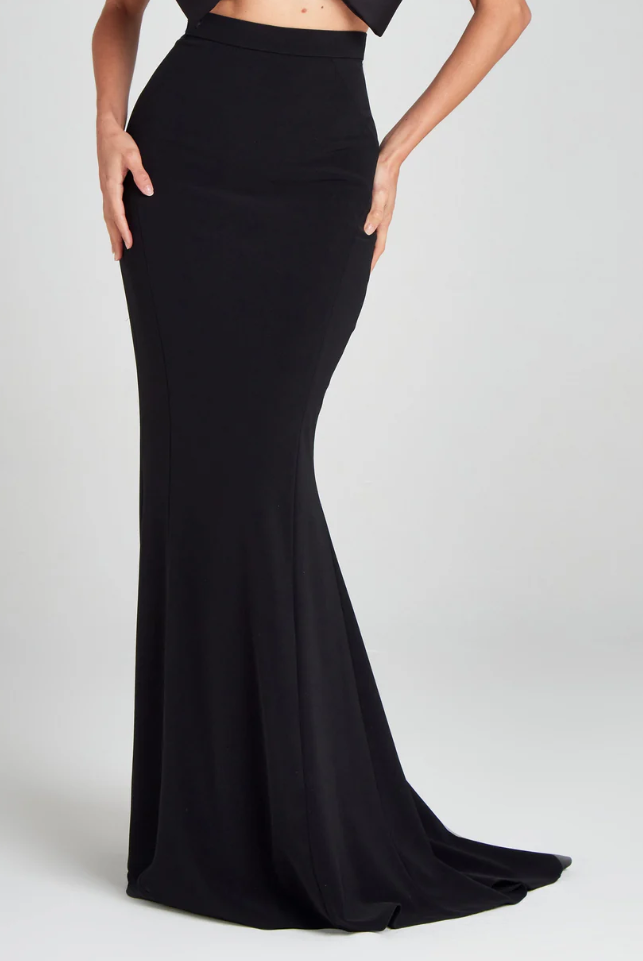 Nadine Merabi Women's Carolina Black Maxi Skirt Long Black US Size 6 NWT FLowy