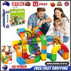 Klick Rail Electric Train Set, 51-123PCS Electric Train Set Flexible Race Track