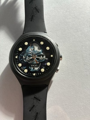 GSX Indiana Jones Skull Dial Quartz Watch Black Luminous Index Japan Rare BNWT