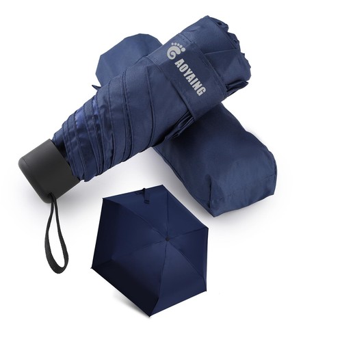 Umbrella Lightweight Compact Travel Sun & Rain Small & Mini Suit for Pocket Navy - Picture 12 of 12