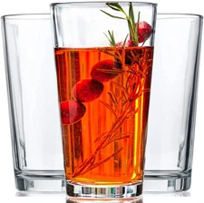 Drinking Glasses - Set of 10-16Oz. Margarita Glass Cups - Dishwasher Safe Cockta