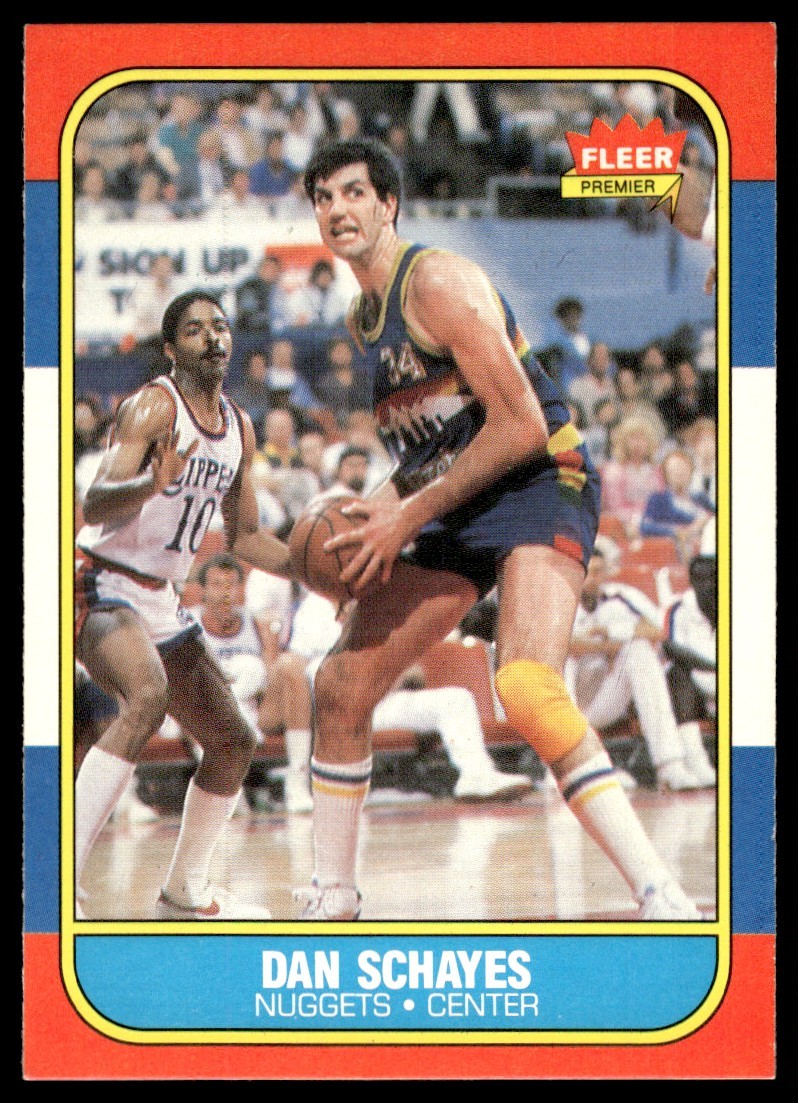 1986-87 Fleer Card Basketball Danny Schayes RC Denver Nuggets #98 NM