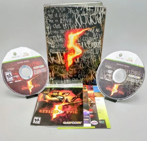 Resident Evil 5 Steelbook Xbox 360  CIB 24hr Ship🇨🇦