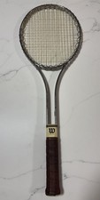 Vintage Wilson T2000 Steel Tennis Racquet Metal Frame Made USA 4 5/8 Cover