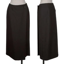 ISSEY MIYAKE �N�� Wool Half Wrap Skirt Size 1(K-158559)