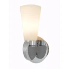 Litecraft Wall Light Bathroom IP44 1 Arm With White Shade - Chrome Clearance