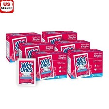 Antibacterial Hand Wipes Individually Wrapped Fresh Scent Travel Pack 144 Count