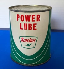 Vintage 1960 's Sinclair Power Lube 1 Pint Empty Oil Can Tin Gas Station