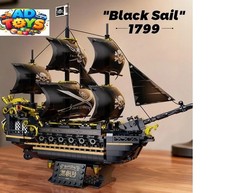 Technical Pirates Caribbean Black Sail Revenge Ship Building Block Model Kit Toy