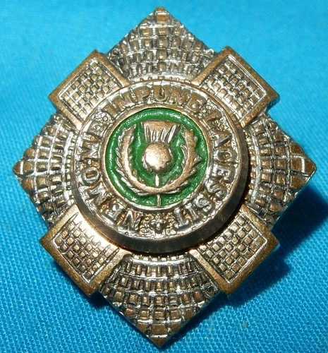 WW1 ERA THE ROYAL SCOTS REGIMENT BRITISH MILITARY OFFICERS SILVER COLLAR BADGE