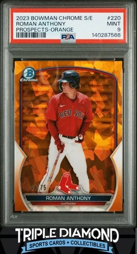 2023 Bowman Chrome Sapphire Roman Anthony Prospects Orange #/75 PSA 9 BNB218