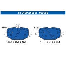 Satz Bremsbeläge Bremsklötze hinten für Mercedes C-Klasse W206 S206 CLE | 238