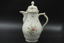 Rosenthal Sanssouci Moosrose Kaffeekanne Kanne Elfenbein Goldrand H 25,5 cm