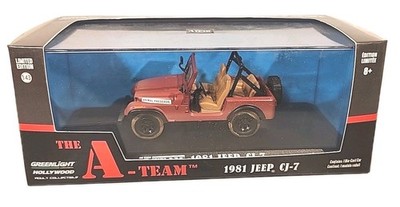 GreenLight Collectibles The A-Team 1981 Jeep CJ-7 - 1:43 Diecast 
