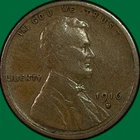 1916-D Lincoln Wheat Cent Very Fine VF Coin, Details #40164