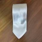 Brioni Italy Men's Silver Gray Solid 100% Silk Satin Neck Tie Made In Italy