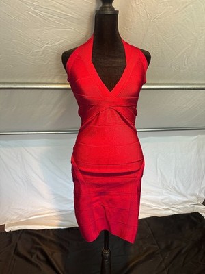 Stretta Dress Strappy Tight Fitting Red | eBay