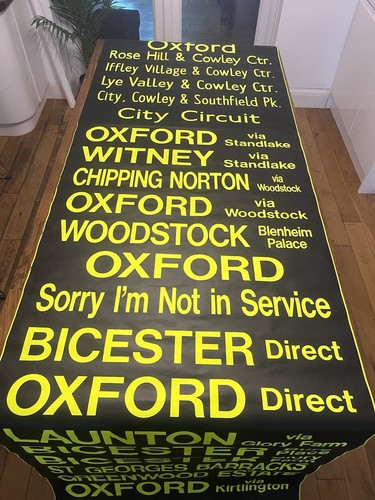 Sorry I’m Not In Service - April 1996 Oxford Bus Destination Blind 42” Gift - Picture 6 of 9