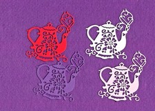 TEAPOT  4 die cuts scrapbook cards