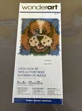 Wonderart Puppy Latch Hook Kit 8  x 8   426136 New And Sealed Made In USA