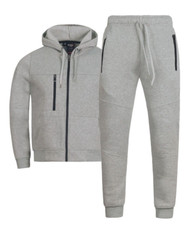 Men's Solid Jogger Tech Suit Fleece Sweatsuit SMALL TO 5XL Running Gym Jogging