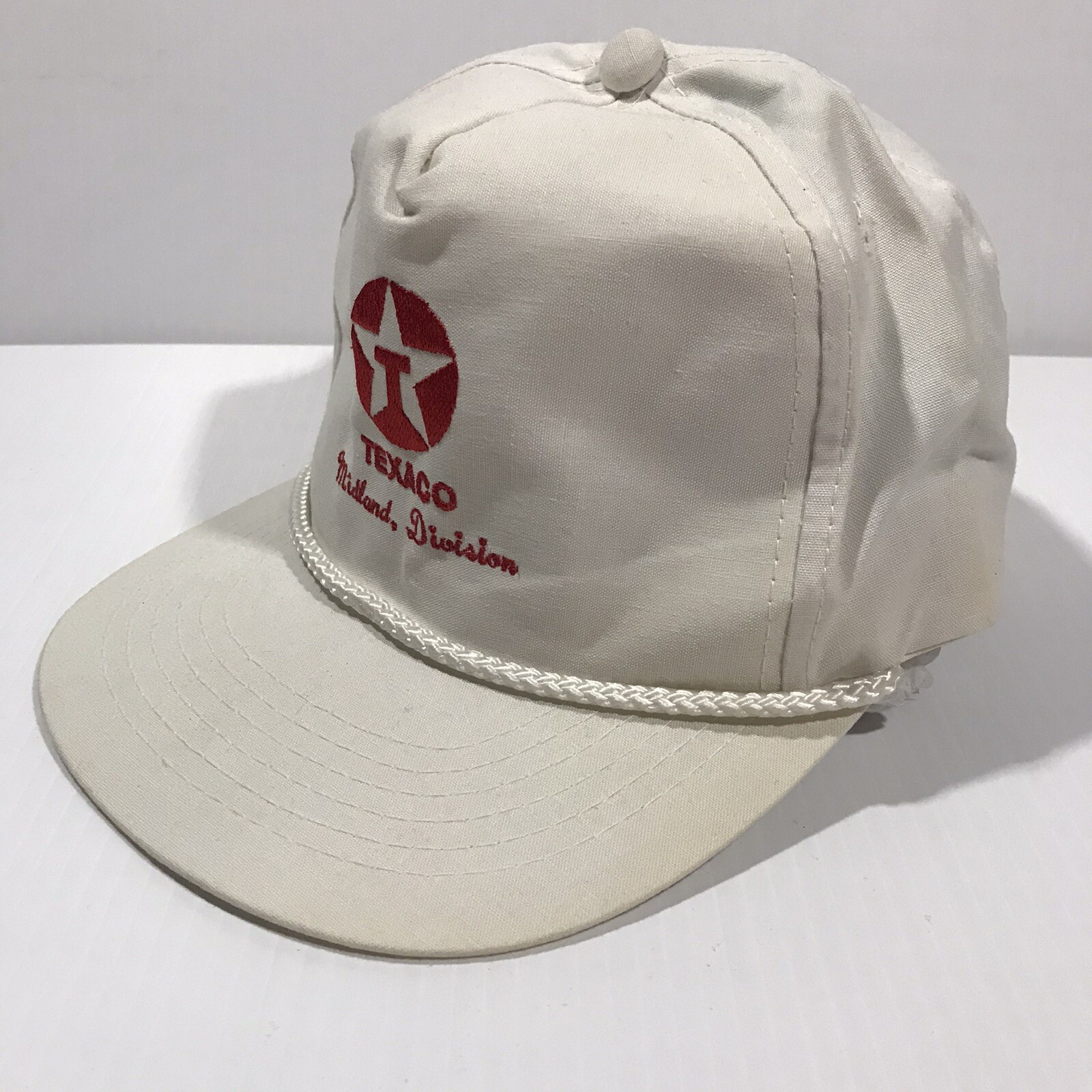 Texaco Snapback Hat Cap Rope White Falcon Brand E… - image 5