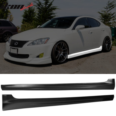 Fits 06-13 Lexus IS250 IS350 IN-S Style Side Skirts Matte Black PP Rocker Panel