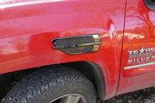 Black Mesh Fender Vents Trim Port Holes Escalade Style Set Universal Fit