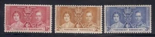 Northern Rhodesia   1937   Sc # 22-24   Coronation   MLH