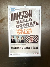 HANSON Use Your Sole Tour Ogden Theatre Denver 2009 SHOW FLYER AEG Live Toms CO