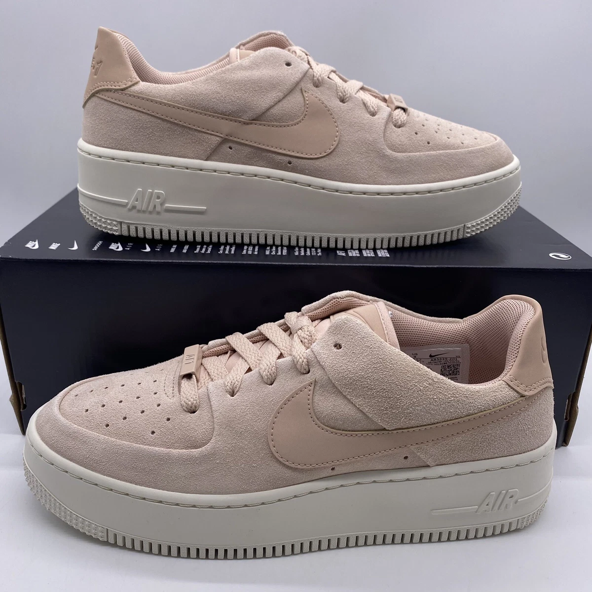 Nike Women's Air Force 1 Sage Low 'Particle Beige & Phantom' Release Date.  Nike SNKRS