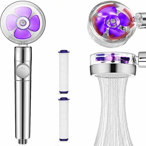 Buy Hydro Jet Spinning Shower Head Handheld Propeller Turbo Fan High