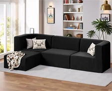 Cloud Couch, Sectional Couches L Shaped, Modern Comfy Couch Corduroy, 4 Pieces