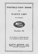 Novo Instruction Book and Parts List Number 421 (please read description)