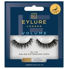 Eylure Volume Lashes - 112 - Black False Eyelashes Clusters Adhesive Included