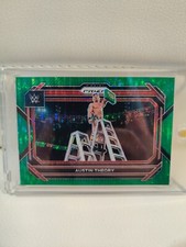 WWE 2023 Austin Theory PRIZM 13/25 GREEN HOLO Trading Card W/ Protector #96