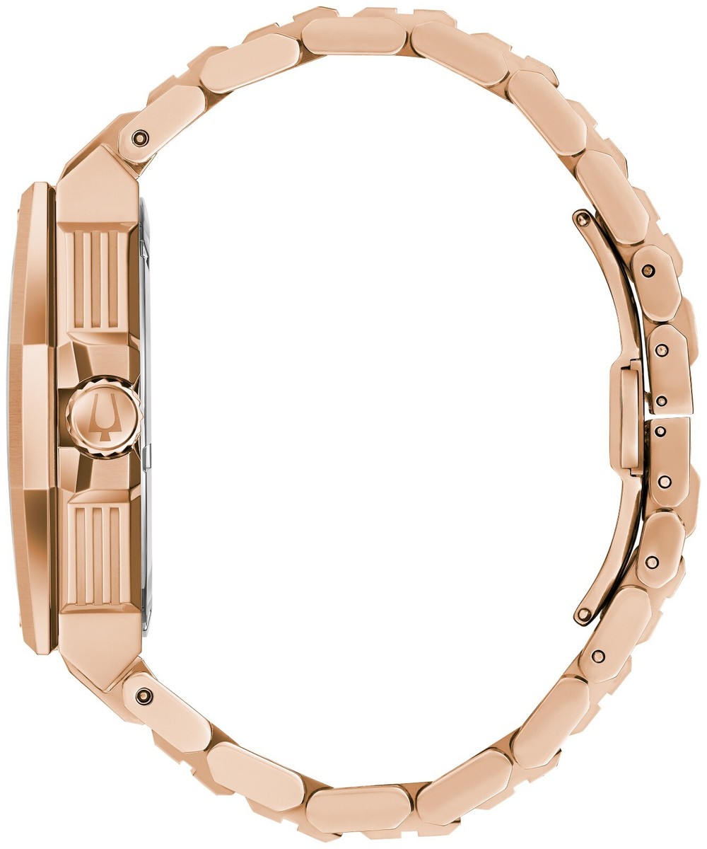 Bulova Men's Quartz Rose Gold Date Indicator Precisionist Watch
