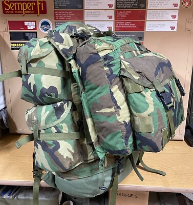 GENUINE RARE US ARMY CFP-90 FIELD PACK W/ PATROL PACK WOODLAND