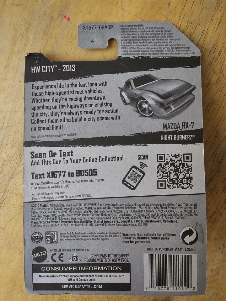 Hot Wheels Mazda RX-7 HW City #22/250 L43 Foto 3 de 3