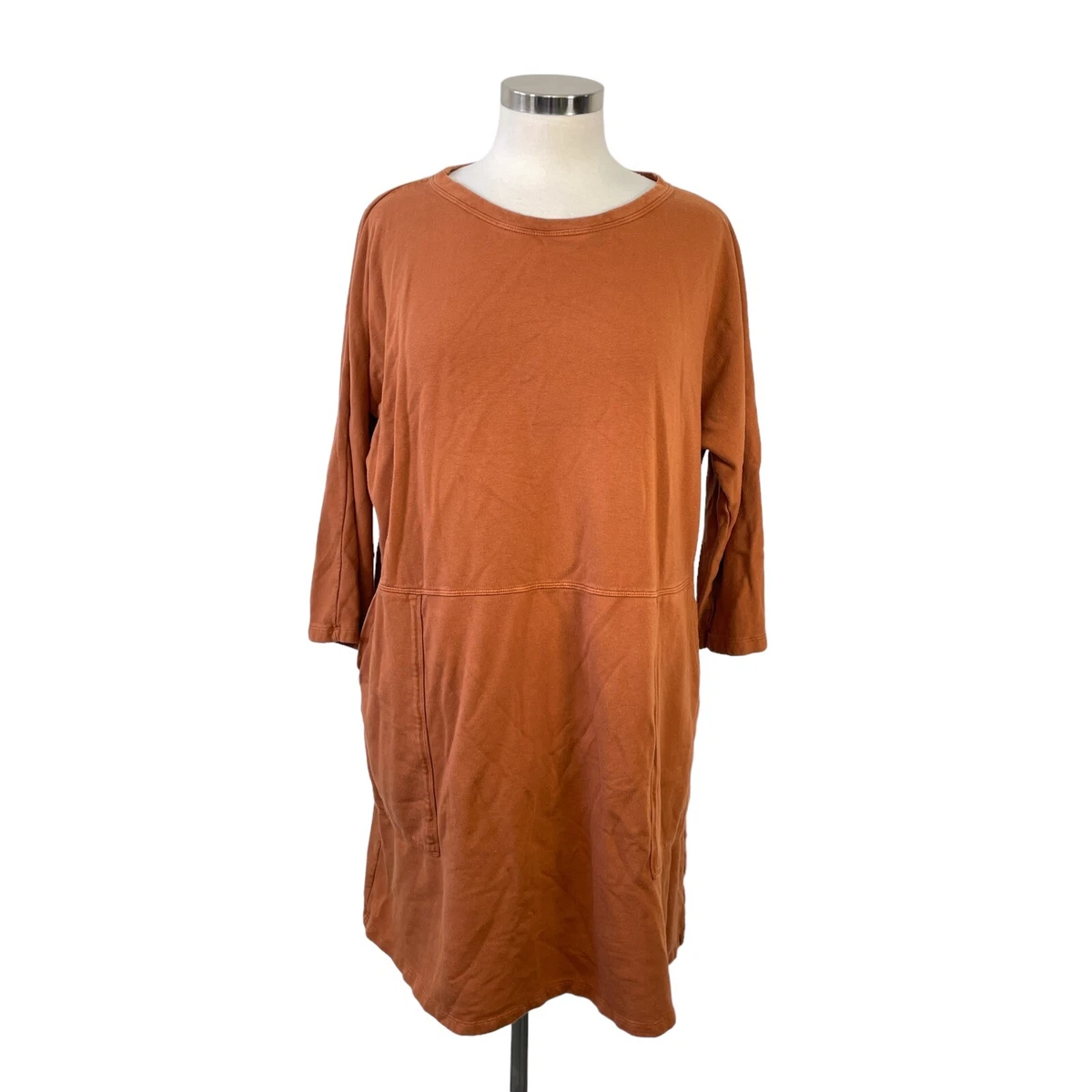 Orange sweatshirt dress sales
