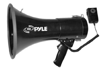 New Pyle PMP53IN 50Watt Professional Megaphone W/ Siren & Aux-Input For MP3